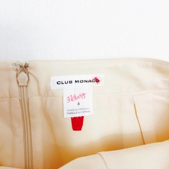 Club Monaco Blush colored pencil skirt Front & Back Slit SZ6 - Picture 4 of 6